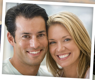 woman and man smiling